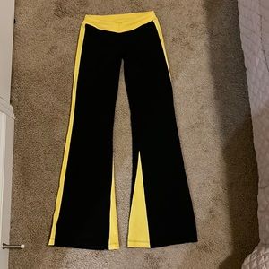 BBSP BEBE SPORTS BLACK & YELLOW workout pants.